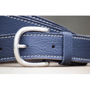 CEINTURE CUIR BLEU FRANCE| La classique